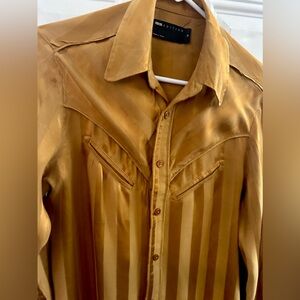 ASOS Gold western shirt XS